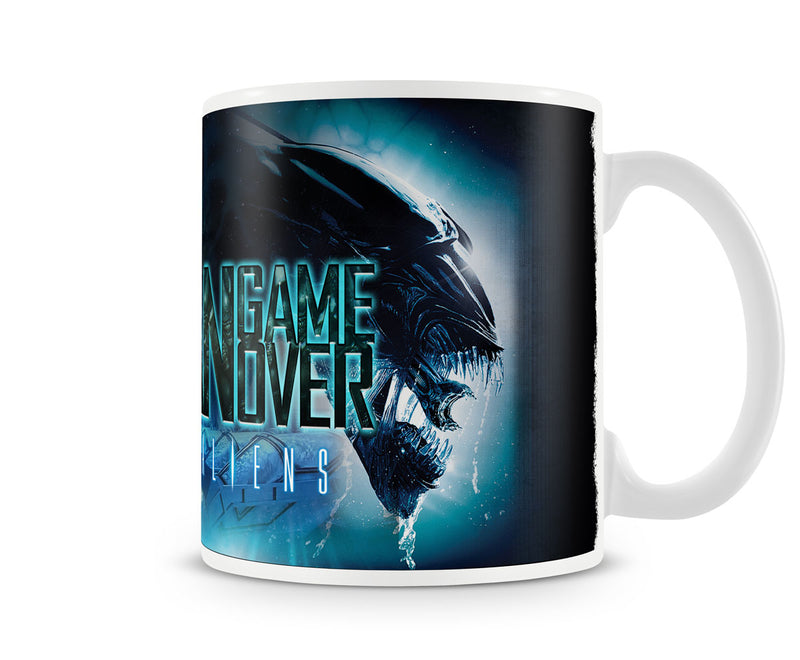Aliens game over film white coffee mug cup