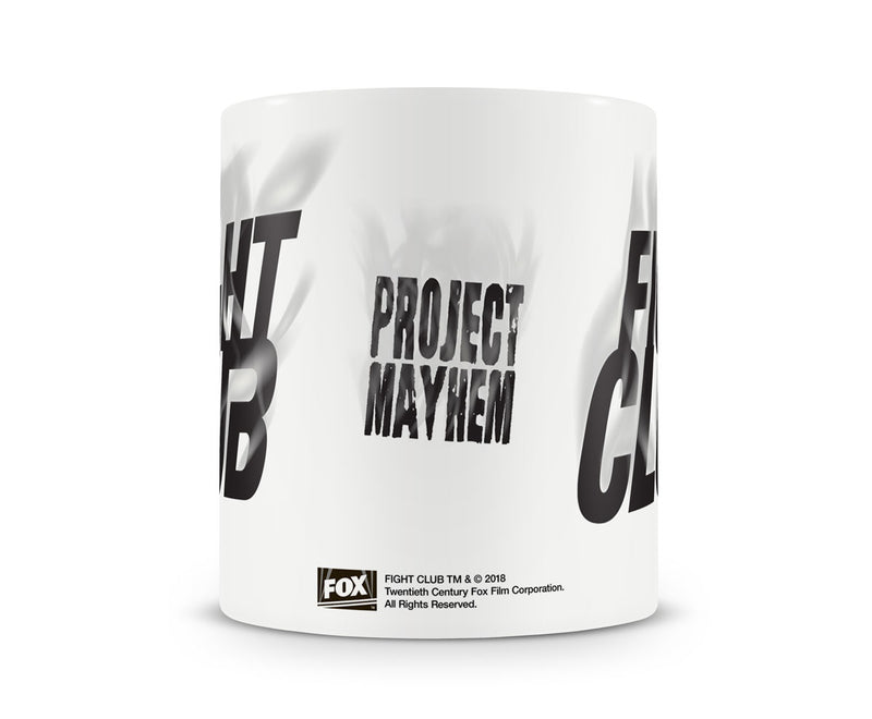 Fight club project mayhem white film coffee mug cup