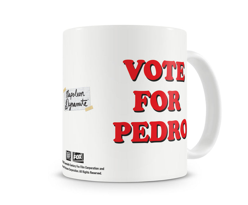Napoleon Dynamite - Vote for Pedro white film coffee mug