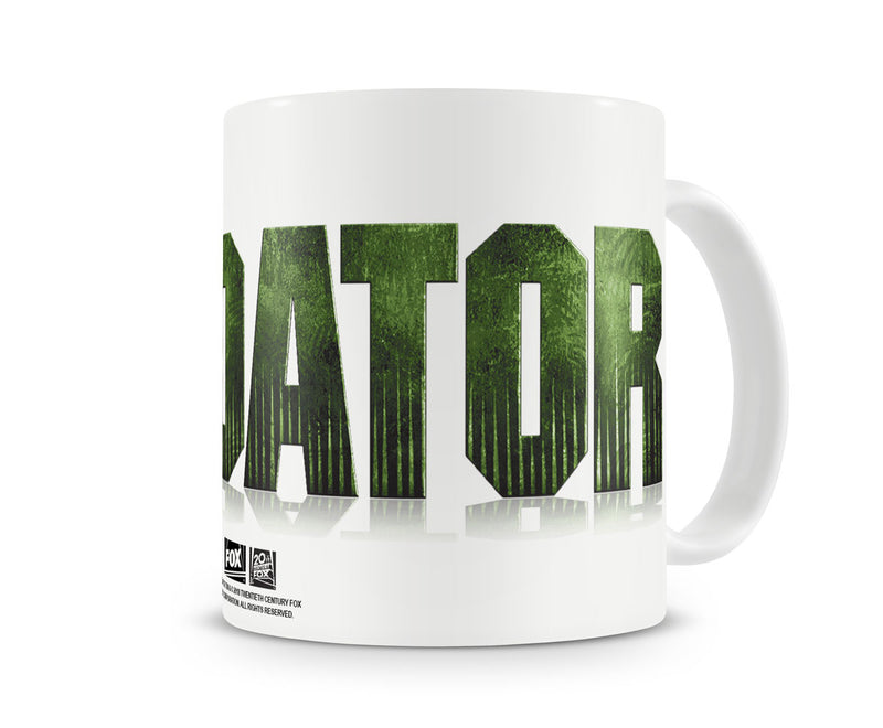 Predator film camo white coffee mug cup science fiction horror franchise Arnold Schwarzenegger