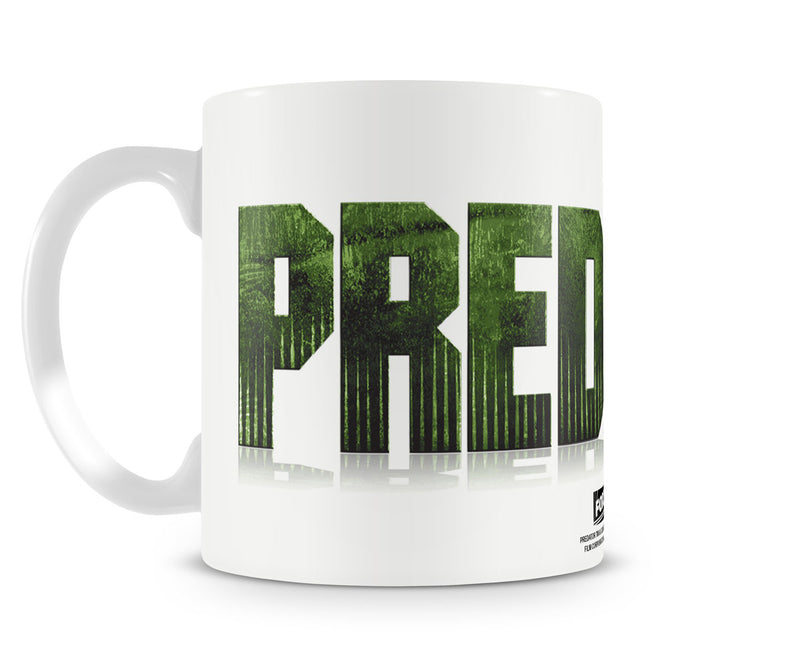 Predator film camo white coffee mug cup science fiction horror franchise Arnold Schwarzenegger