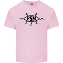 FSM Church Flying Spagetti Monster Atheist Kids T-Shirt Childrens Light Pink