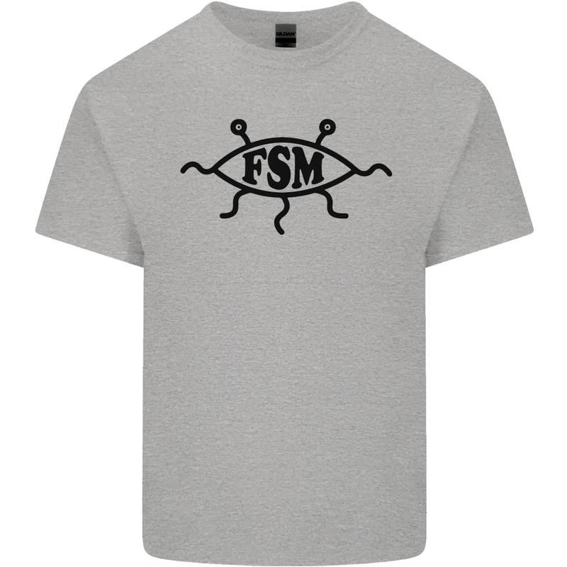 FSM Church Flying Spagetti Monster Atheist Kids T-Shirt Childrens Sports Grey