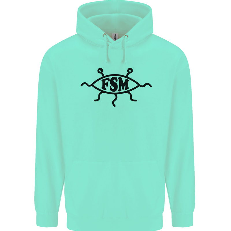 FSM Church Flying Spagetti Monster Atheist Mens 80% Cotton Hoodie Peppermint