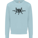 FSM Church Flying Spagetti Monster Atheist Mens Sweatshirt Jumper Light Blue