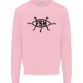 FSM Church Flying Spagetti Monster Atheist Mens Sweatshirt Jumper Light Pink