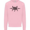 FSM Church Flying Spagetti Monster Atheist Mens Sweatshirt Jumper Light Pink