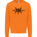 FSM Church Flying Spagetti Monster Atheist Mens Sweatshirt Jumper Orange