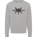 FSM Church Flying Spagetti Monster Atheist Mens Sweatshirt Jumper Sports Grey
