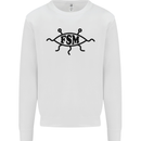 FSM Church Flying Spagetti Monster Atheist Mens Sweatshirt Jumper White