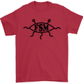 FSM Church Flying Spagetti Monster Atheist Mens T-Shirt Cotton Gildan Red