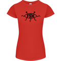 FSM Church Flying Spagetti Monster Atheist Womens Petite Cut T-Shirt Red