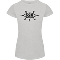 FSM Church Flying Spagetti Monster Atheist Womens Petite Cut T-Shirt Sports Grey