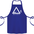 F#ck It Funny Offensive Road Worker Navvy Cotton Apron 100% Organic Royal Blue