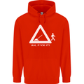 F#ck It Funny Offensive Road Worker Navvy Mens 80% Cotton Hoodie Bright Red