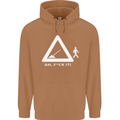 F#ck It Funny Offensive Road Worker Navvy Mens 80% Cotton Hoodie Caramel Latte