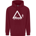 F#ck It Funny Offensive Road Worker Navvy Mens 80% Cotton Hoodie Maroon
