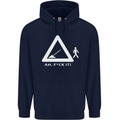 F#ck It Funny Offensive Road Worker Navvy Mens 80% Cotton Hoodie Navy Blue