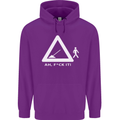 F#ck It Funny Offensive Road Worker Navvy Mens 80% Cotton Hoodie Purple