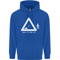 F#ck It Funny Offensive Road Worker Navvy Mens 80% Cotton Hoodie Royal Blue
