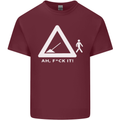 F#ck It Funny Offensive Road Worker Navvy Mens Cotton T-Shirt Tee Top Maroon