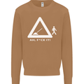 F#ck It Funny Offensive Road Worker Navvy Mens Sweatshirt Jumper Caramel Latte