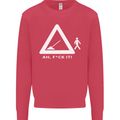 F#ck It Funny Offensive Road Worker Navvy Mens Sweatshirt Jumper Heliconia