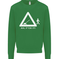 F#ck It Funny Offensive Road Worker Navvy Mens Sweatshirt Jumper Irish Green