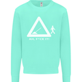 F#ck It Funny Offensive Road Worker Navvy Mens Sweatshirt Jumper Peppermint