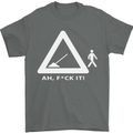 F#ck It Funny Offensive Road Worker Navvy Mens T-Shirt Cotton Gildan Charcoal