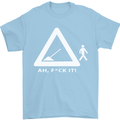 F#ck It Funny Offensive Road Worker Navvy Mens T-Shirt Cotton Gildan Light Blue