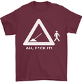 F#ck It Funny Offensive Road Worker Navvy Mens T-Shirt Cotton Gildan Maroon