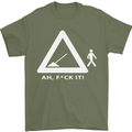 F#ck It Funny Offensive Road Worker Navvy Mens T-Shirt Cotton Gildan Military Green