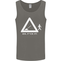 F#ck It Funny Offensive Road Worker Navvy Mens Vest Tank Top Charcoal