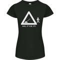 F#ck It Funny Offensive Road Worker Navvy Womens Petite Cut T-Shirt Black