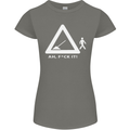 F#ck It Funny Offensive Road Worker Navvy Womens Petite Cut T-Shirt Charcoal
