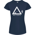 F#ck It Funny Offensive Road Worker Navvy Womens Petite Cut T-Shirt Navy Blue