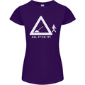 F#ck It Funny Offensive Road Worker Navvy Womens Petite Cut T-Shirt Purple