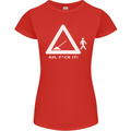 F#ck It Funny Offensive Road Worker Navvy Womens Petite Cut T-Shirt Red