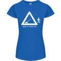 F#ck It Funny Offensive Road Worker Navvy Womens Petite Cut T-Shirt Royal Blue