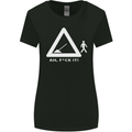 F#ck It Funny Offensive Road Worker Navvy Womens Wider Cut T-Shirt Black