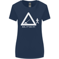 F#ck It Funny Offensive Road Worker Navvy Womens Wider Cut T-Shirt Navy Blue