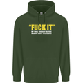 F#ck It My Final Thought Funny Offensive Mens 80% Cotton Hoodie Forest Green