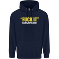 F#ck It My Final Thought Funny Offensive Mens 80% Cotton Hoodie Navy Blue