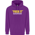 F#ck It My Final Thought Funny Offensive Mens 80% Cotton Hoodie Purple