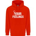 F#ck Your Feelings Funny Offensive Rude Childrens Kids Hoodie Bright Red