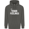 F#ck Your Feelings Funny Offensive Rude Childrens Kids Hoodie Storm Grey