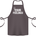 F#ck Your Feelings Funny Offensive Rude Cotton Apron 100% Organic Dark Grey