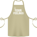 F#ck Your Feelings Funny Offensive Rude Cotton Apron 100% Organic Khaki