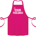 F#ck Your Feelings Funny Offensive Rude Cotton Apron 100% Organic Pink